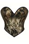Black Jacquard Patterned Women's Corset - 4