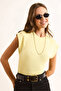 Women's Yellow Bat Soft Textured Flexible Blouse Blz-19002877 - 5