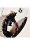 Elegant Peacock Feather Sequin Evening Clutch-Synthetic Material, with Removable Strap-Black - 6