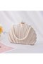Elegant Pleated Evening Bag with Pearl Accents – Bridal Clutch for Weddings, Parties & Formal Even - 5