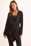 Women's Black Belted Slim Seasonal Cardigan Hrk-19000372