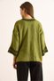 Women's Oil Green Cuff Sleeve Detailed Three-Quarter Sleeve Sweater Kzk-19000975 - 6