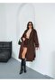 Women's Buttoned Epaulette Lined Cashmere Coat