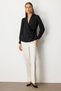 Double Breasted Collar Front Pleated Blouse - 3