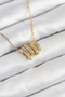 316L Steel Zircon Stone Spiral Model Gold Color Women's Necklace
