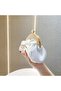White Mini Clutch Bag with Crown Design, Pearl Accents & Removable Strap - 7