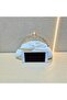 White Mini Clutch Bag with Crown Design, Pearl Accents & Removable Strap - 4