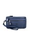Men's Navy Blue Multi-Compartment Wristband Belted Hand Strap Portfolio Bag Handbag - 3
