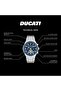 DT004 Men's Chronograph Watch with Blue Textured Dial, Contrast Accents, Stainless Steel Brac - 4