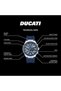 DT003 Chronograph Watch for Men with 43.5mm Case, Blue Partial See-Through Dial, Silicone Str - 5