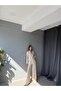 Dark Beige Linen Jacket and Pants Set - 5