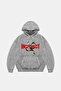 Instinct Printed Oversize Unisex Washable White Hoodie