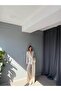 Dark Beige Linen Jacket and Pants Set - 3