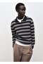 Striped Polo Neck T-Shirt