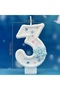Snowflake Number 5 Birthday Candles - 3