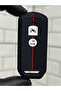 Honda 2020 up to Pcx - 2022 up to Forza 250 X-Adv Compatible Silicone Key Case Cover Black Red - 3