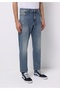 Loose Tapered Fit Men's Indigo Jean Trousers - 4