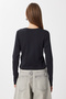 Star Printed Stone Detailed Crop Knitted Blouse Lub0229 Black - 4