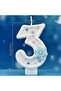 Snowflake Number 4 Birthday Candles - 2