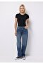 Straight Fit Women's Anthracite Jean Trousers