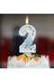 Snowflake Number 5 Birthday Candles - 5