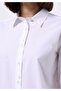 Regular Fit Shirt Neck Embroidered Women's White Long Sleeve Shirt - 4