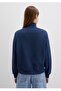 Logo Printed Half Zip Loose Fit (Relaxed Fit) Sweatshirt - 3