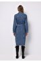 Slim Fit Straight Women's Blue Sleeveless Dress - 2