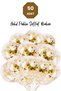 Gold Confetti Balloon Set 50 Pieces Transparent Wedding and Birthday Party Decoration
