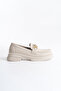 Rosa Sinclair Beige Laceless Stylish Buckle Rustic Orthopedic Sole Ergonomic Daily Loafer Shoes - 4