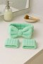 Microfiber Welsoft Hairband and Wristband Set – for Makeup & Face Washing - 2