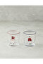 Snowflake Glass 2-Piece Glass 380 ml Red - Green - 2