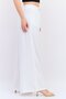 Women Regular Fit Solid Wide Leg Pants, White - 2