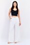 Women Regular Fit Solid Wide Leg Pants, White - 3