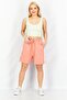 Women Drawstring Brand Logo Basic Shorts, Pink - 2