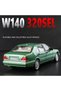 Mercedes Benz W140 S320L Diecast Model Car Openable Doors Mercedes Benz 320Sel Green - 6