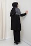 Two-Color Glitter Knitwear Tunic Set with Trousers - 3