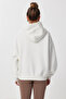 Oversized Hooded Knitted Sweatshirt Lmc0073 Ecru - 6