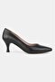Women's Black Khaki Leather Short Heel Stiletto Shoes in Sizes 33-34-35-41-42-43 - 5