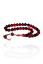Red Black Vermilion Sphere Cut Powder Amber Prayer Beads 201024491