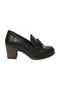 D25Ka-3335 Casual Heeled Black Women's Shoes - 2