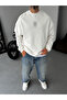 White Patched Street Printed Sweatshirt Jj-118 - 4