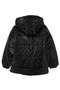 Boy's We Are Written Hooded Lined Glossy Black Color Coat - 4