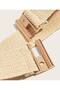 Straw Elastic Women's Belt with Snap Buckle, Jacket Belt, Shirt Belt, Dress Belt - 2