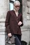 Brown Curled Sleeve Linen Blended Women's Shirt Sh291 - 3
