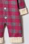 Winter Sweet Plaid Hooded Buttoned Baby Jumpsuit with Plush Inside - 4