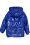 Boy's Best Written Hooded Zippered Bright Blue Inflatable Coat - 5