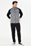 Men's Full Zipper Tracksuit Set Black 5817-S - 3
