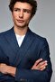 Ds Damat Slim Fit Navy Blue Houndstooth Linen Blend Double Breasted Suit - 3