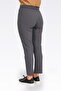 30083 Gray Narrow Leg Ankle Length Crepe Textured Pants - 5